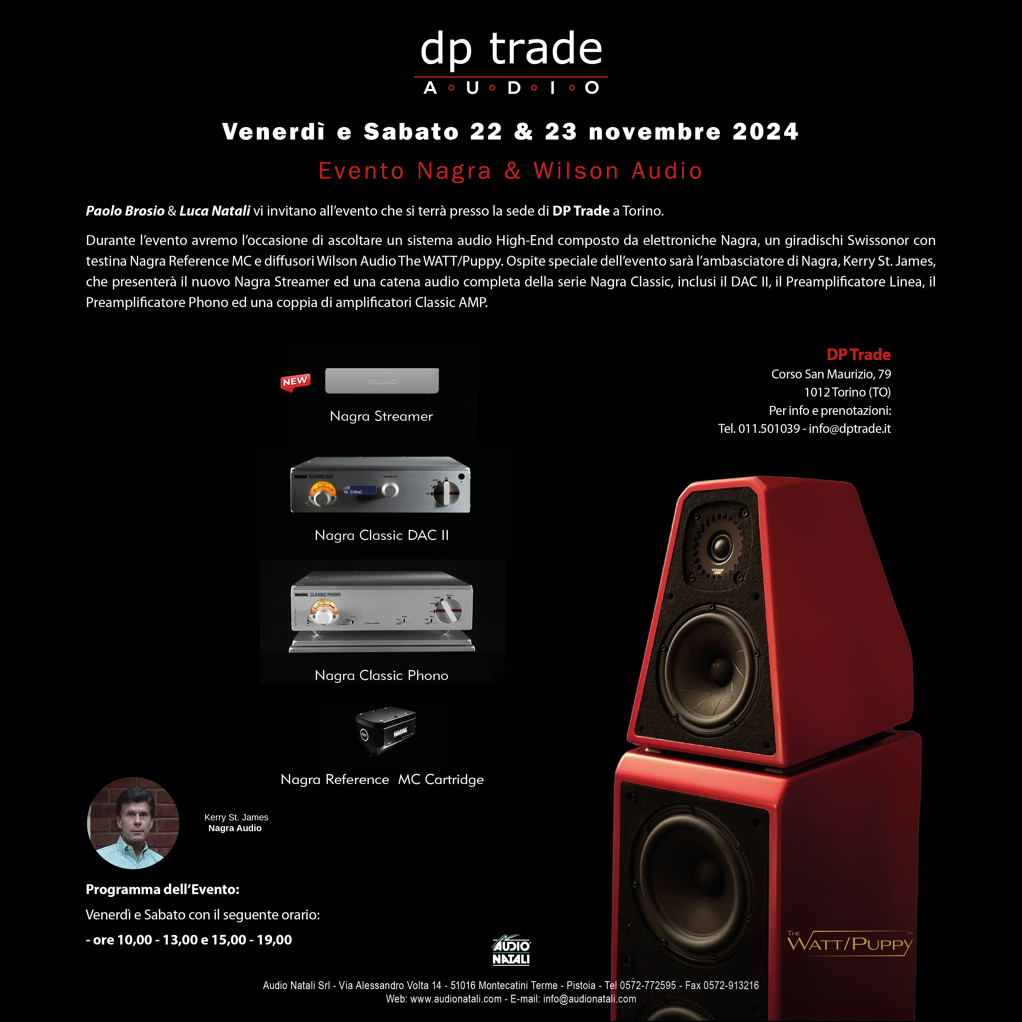 news AudioNatali - Evento Nagra & Wilson Audio presso DP Trade a Torino, 22 e 23 Novembre 2024